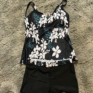New Floral Tankini with Swim Shorts
